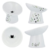 Necoichi Tilted Stress Free Raised Cat Food Bowl