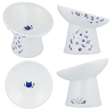 Necoichi Tilted Stress Free Raised Cat Food Bowl