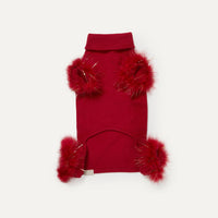 Max Bone Feather Dog Knit Onesie