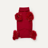 Max Bone Feather Dog Knit Onesie
