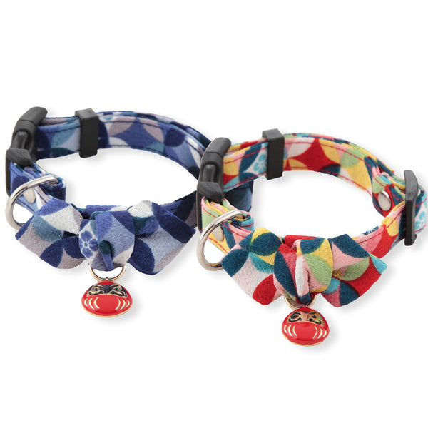 Necoichi Daruma Charm Bow Tie Dog Collar