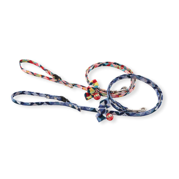 Necoichi Daruma Charm Bow Tie Dog Leash