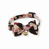 Necoichi Chirimen Kimono Bow Tie Cat Collar