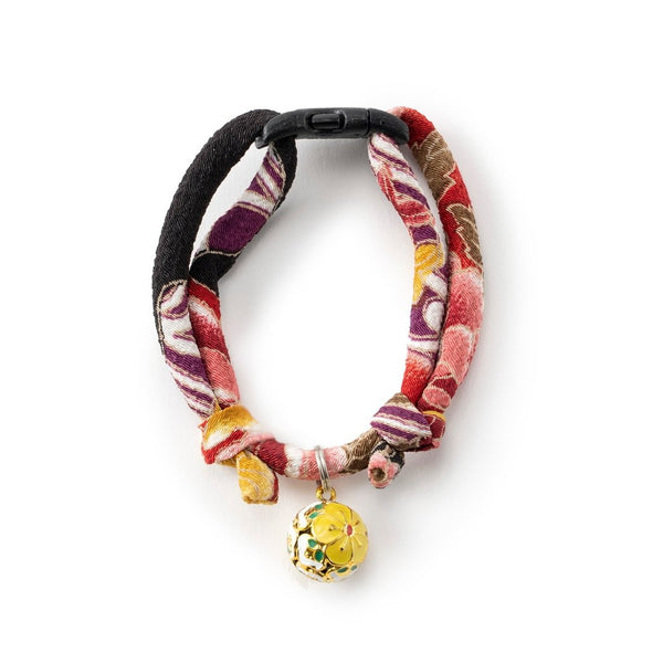 Necoichi Chirimen Plum Blossom Cat Collar