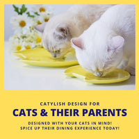 ViviPet Ceramic Fat Cat Plates
