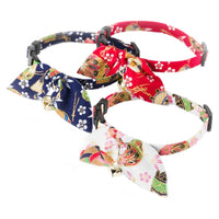 Necoichi Oribon Kimono Bow Tie Cat Collar
