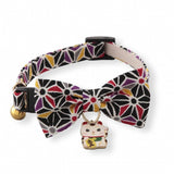 Necoichi Lucky Cat Charm Bow Tie Cat Collar