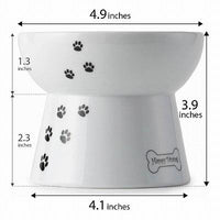 Necoichi Raised Dog Food Bowl