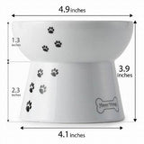 Necoichi Raised Dog Food Bowl
