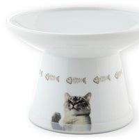 Necoichi Extra Wide Raised Cat Food Bowl